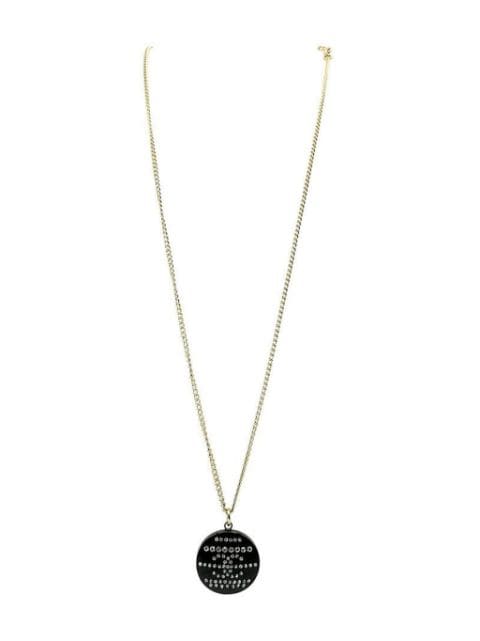 CHANEL Pre-Owned Chanel Black Resin CC Pendant Necklace 2009