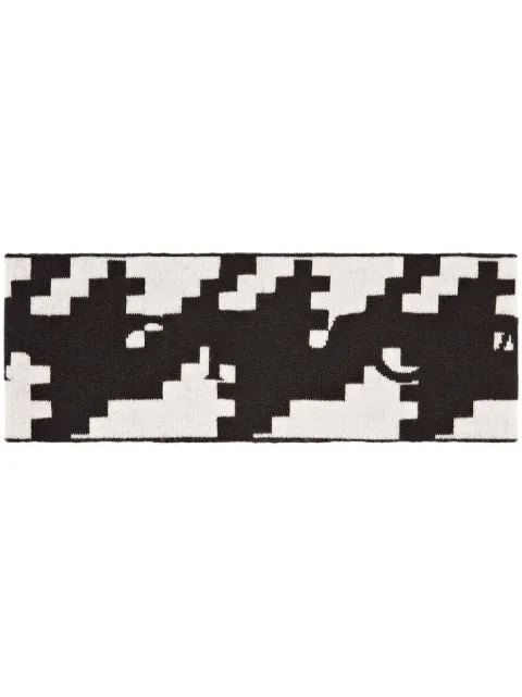 Perfect Moment houndstooth-print logo head band