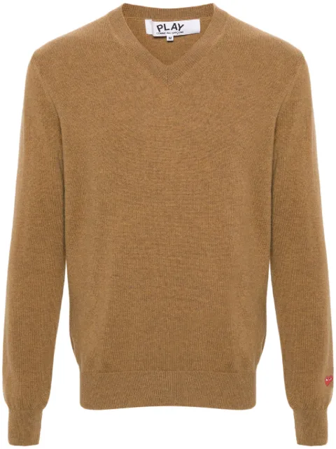 Comme Des Garçons Play logo-appliqué wool jumper