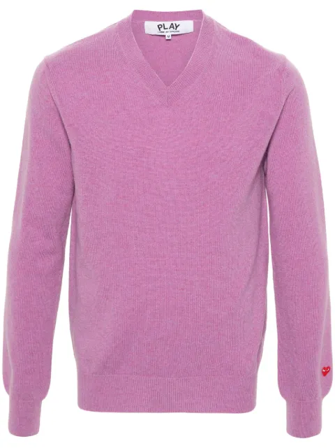Comme Des Garçons Play logo-appliqué wool jumper