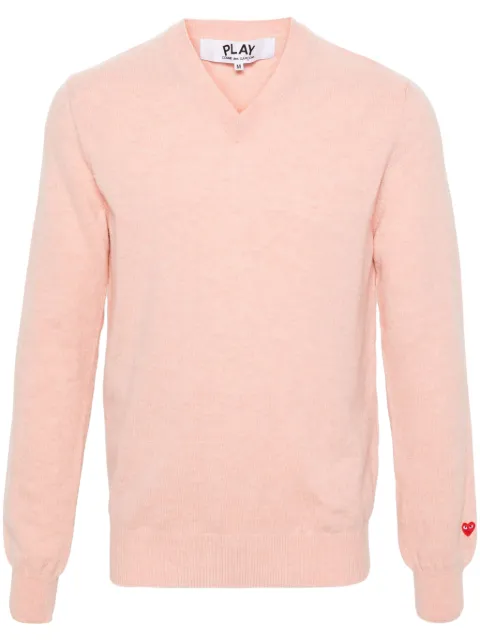 Comme Des Garçons Play logo-appliqué wool jumper