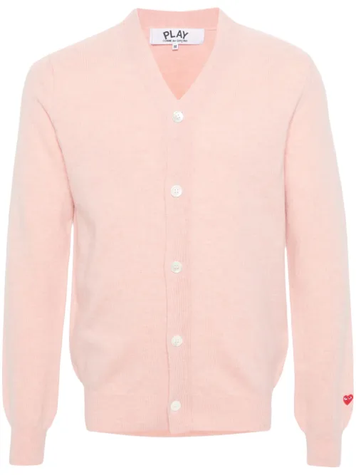 Cardigan en laine à logo appliqué - Comme Des Garçons Play - Modalova