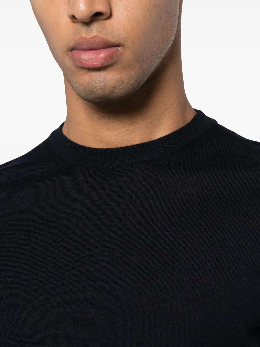 Piacenza Cashmere Crew-neck Wool Jumper In Blue