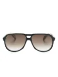 Cutler & Gross 9782 pilot-frame sunglasses - Black