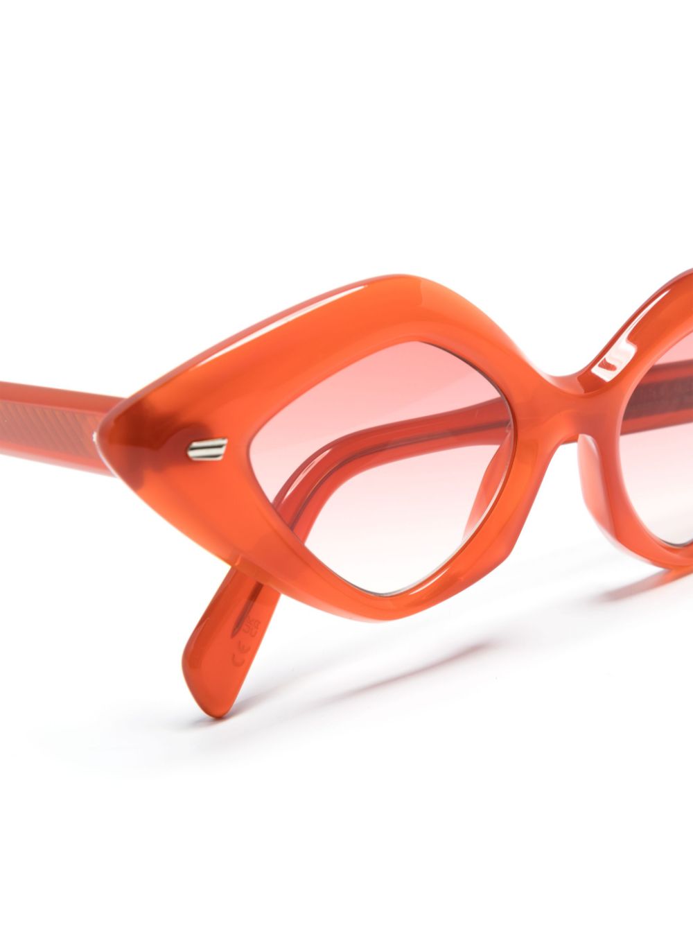 Shop Cutler And Gross 9126 Geometric-frame Sunglasses In Orange