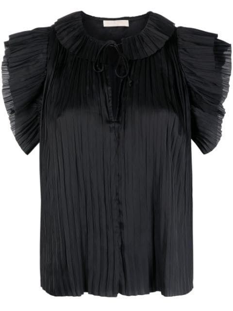 Ulla Johnson fully-pleated ruffled top