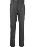 Hackett Flannel logo-patch straight-leg trousers - Grey