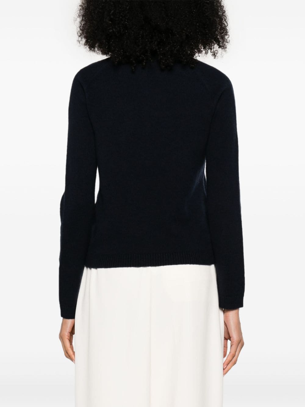 Shop 's Max Mara Zodiaco Bead-embellished Ribbed Jumper In Blue