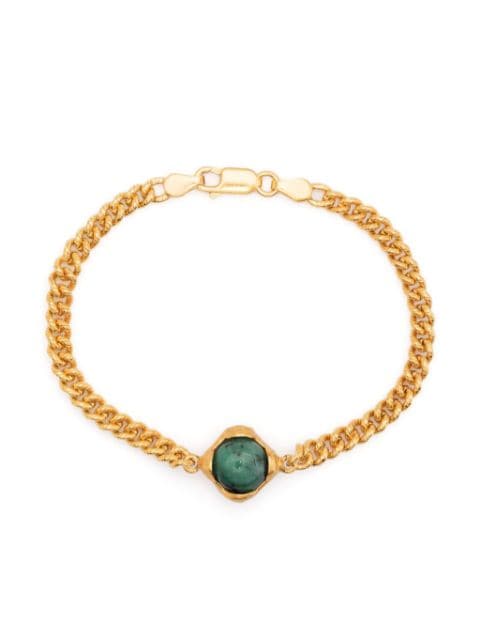 Alighieri 24kt yellow gold plated The Emerald of Adventure bracelet
