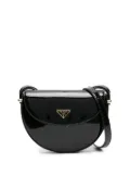 Prada triangle-logo patent leather shoulder bag - Black