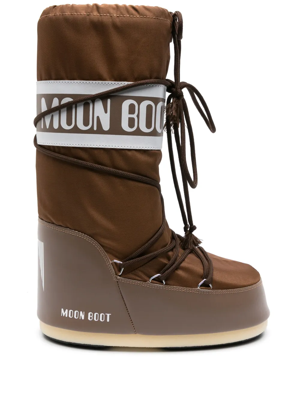 Moon Boot Icon Paneled Shell Snow Boots In Brown