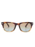 TOM FORD Eyewear tortoiseshell wayfarer-frame glasses - Brown