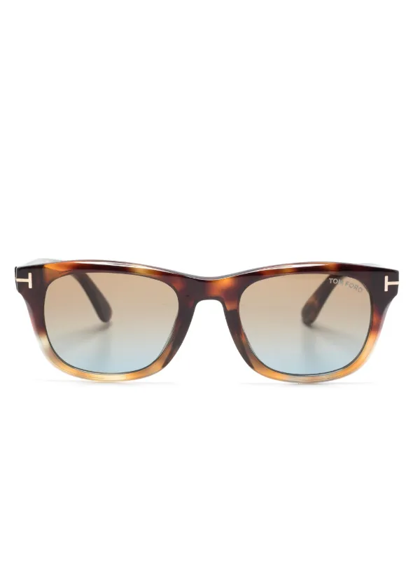 TOM FORD Eyewear ウェリントン眼鏡フレーム | ブラウン | FARFETCH JP