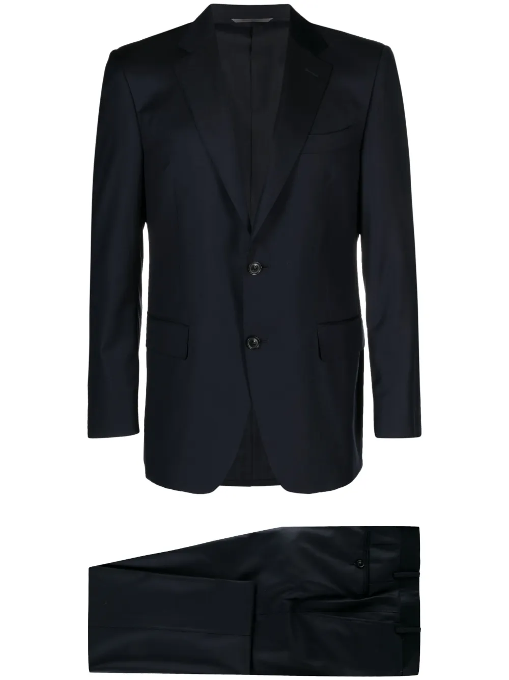 Canali peak-lapes wool single-breasted suits | Blue | Image 1