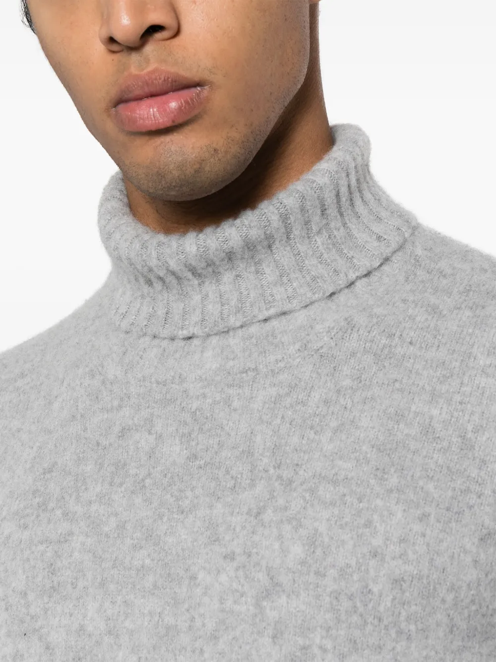 Drumohr roll-neck lambs wool jumper Grijs