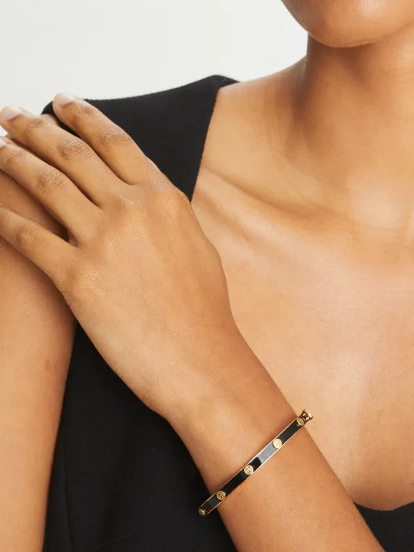 Tory Burch Miller Studded 5mm Bracelet | Black | FARFETCH GE