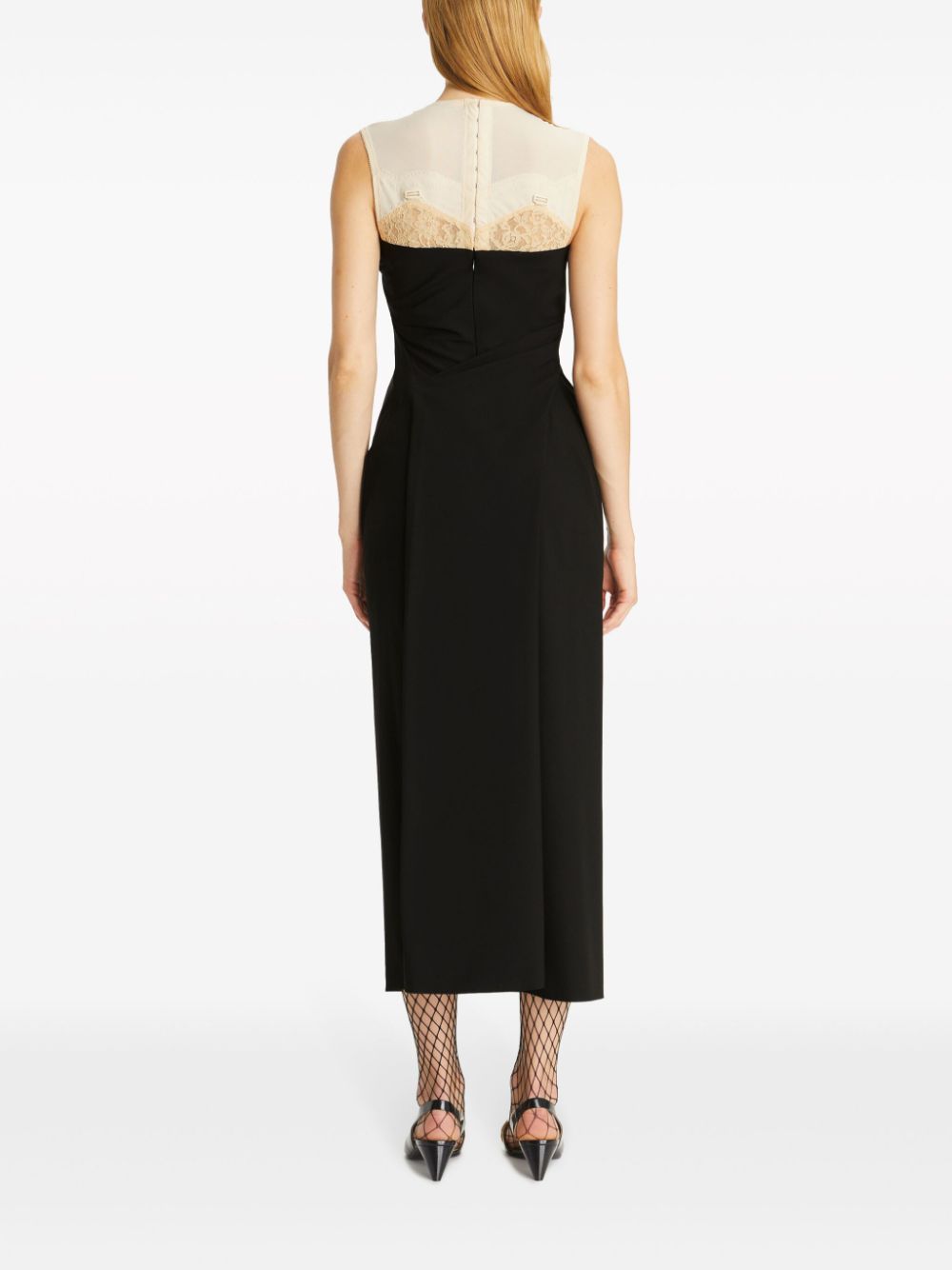 Shop Tory Burch Knot-embellished Midi Dress In Schwarz