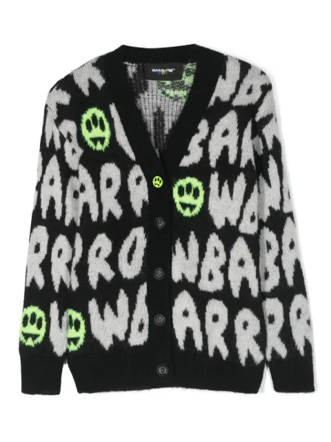Barrow kids cárdigan con logo en jacquard 