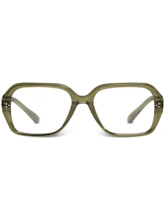 Gentle Monster Beca KC1 square-frame Glasses | Green | FARFETCH