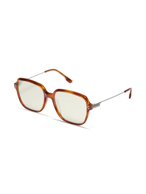 Gentle Monster Mua T4 square-frame Glasses | Brown | FARFETCH