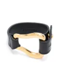 Alighieri The Link of the Wanderlut leather cuff - Black
