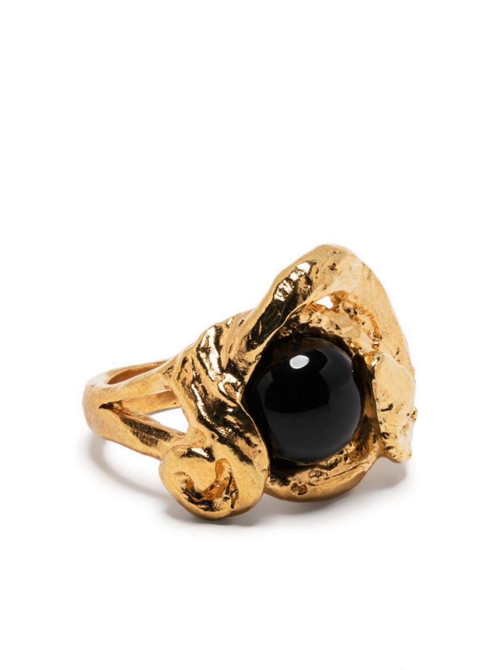 Alighieri The Captured Protection onyx ring - Oro