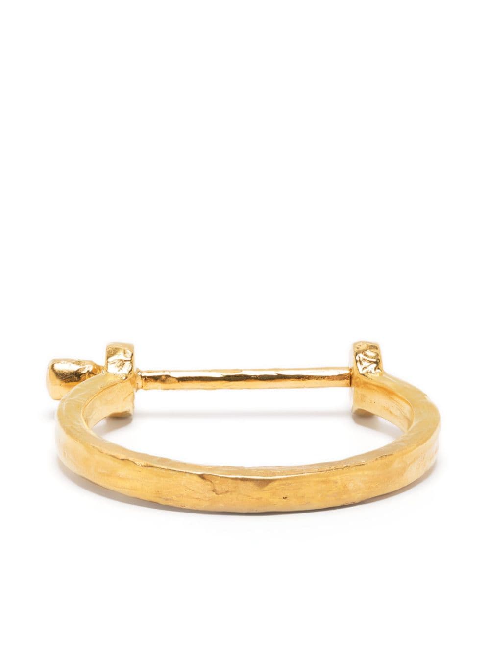 Alighieri The Armour Unlocked Screw Bangle Bracelet In Gold