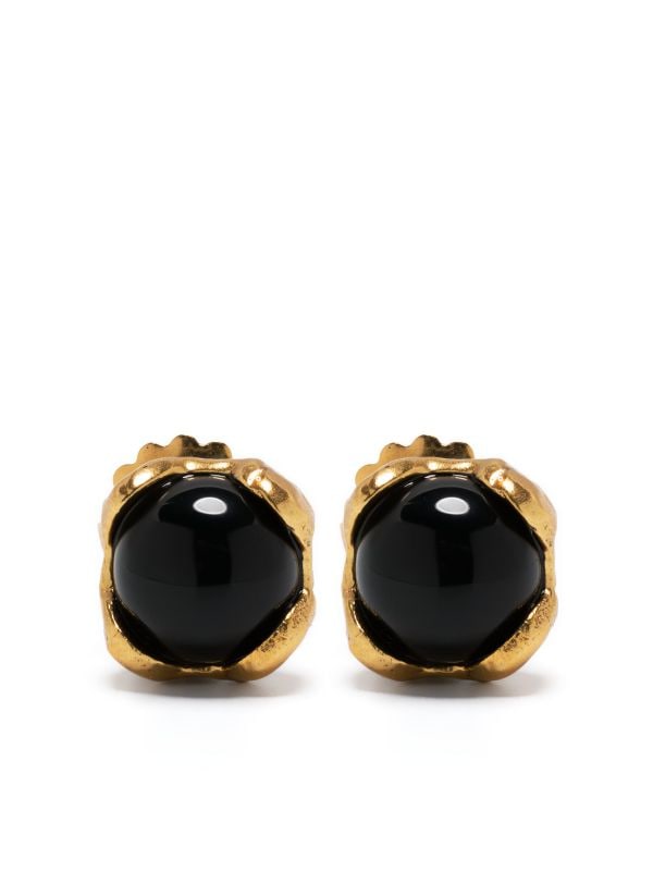 Alighieri The Onyx Agate Stud Earrings Farfetch