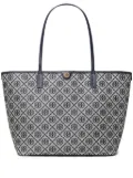 Tory Burch T Monogram zip tote bag - Blue