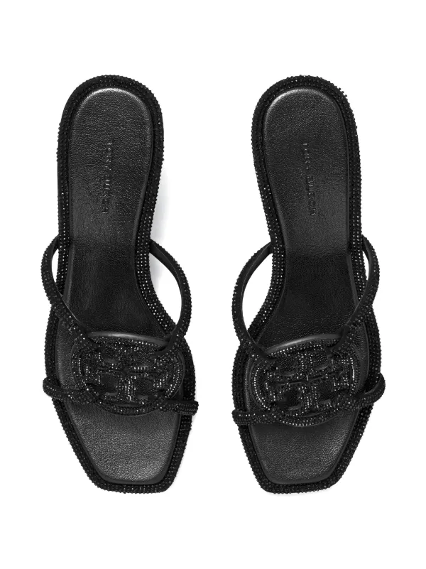 Tory Burch 55mm Miller crystal-embellished Sandals | Black  display picture 1