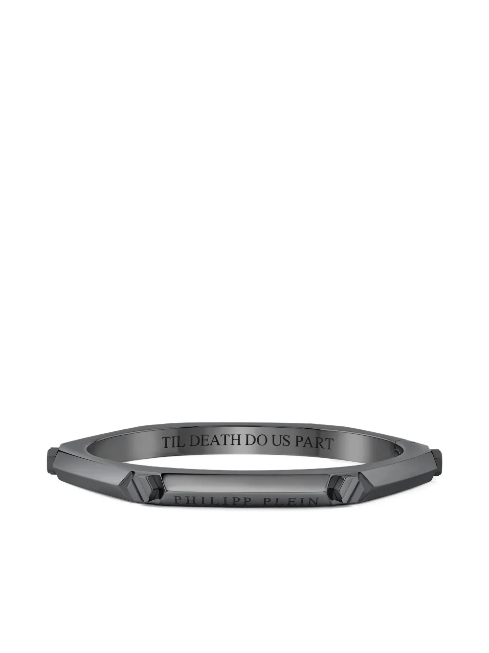 logo-engraved cuff bracelet