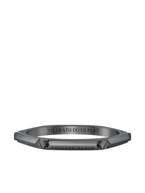 Philipp Plein logo-engraved cuff bracelet 