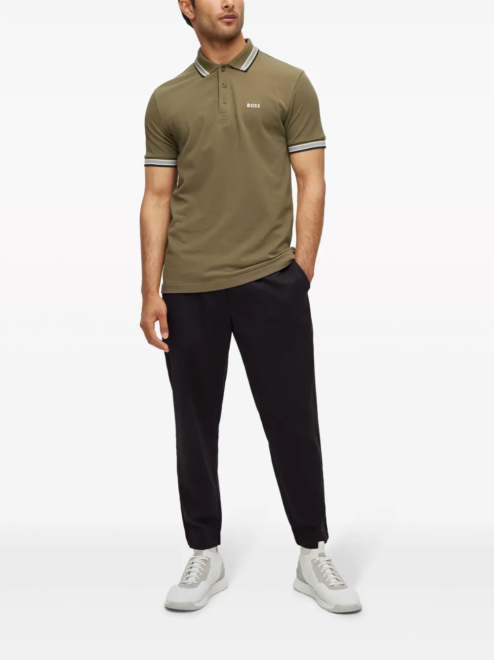 BOSS Calça cenoura com cós elástico | Calça cenoura | Image 2