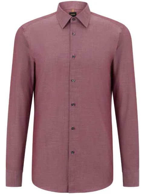 BOSS Camisa com colarinho francês