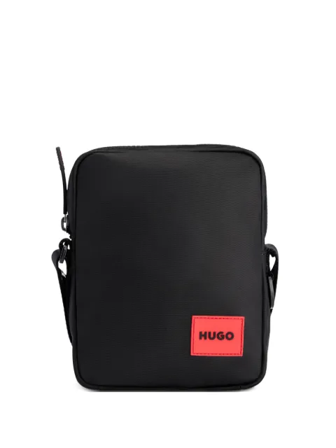 HUGO Bolsa carteiro com logo e zíper