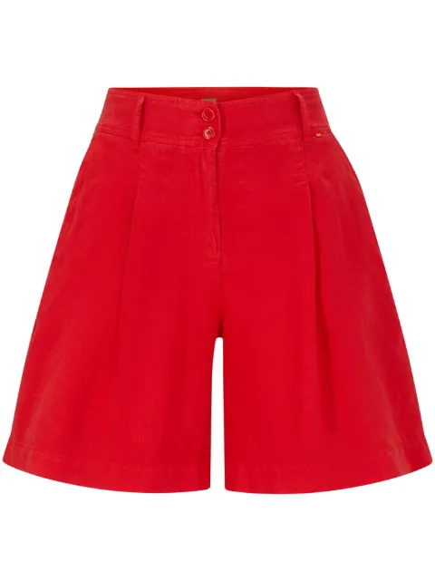 BOSS Short de linho cintura alta