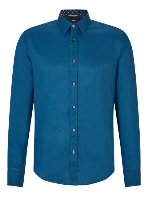 BOSS Camisa mangas longas com abotoamento