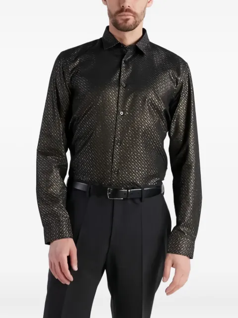BOSS Camisa mangas longas com padronagem