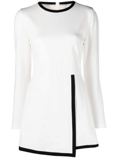 MSGM two-tone long-sleeve playsuit