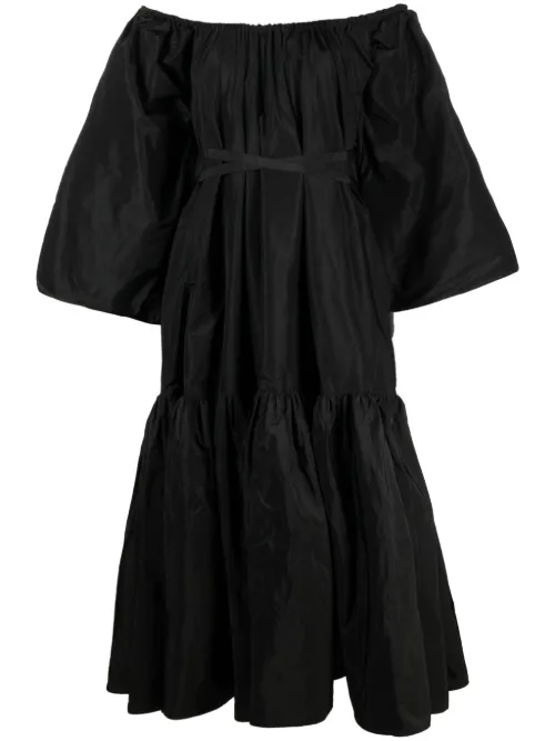 Robe mi-longue froncée à épaules dénudées - Patou - Modalova