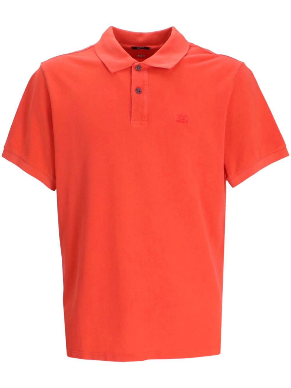 C.p. Company 24/1 Piqué Cotton Polo Shirt In Orange