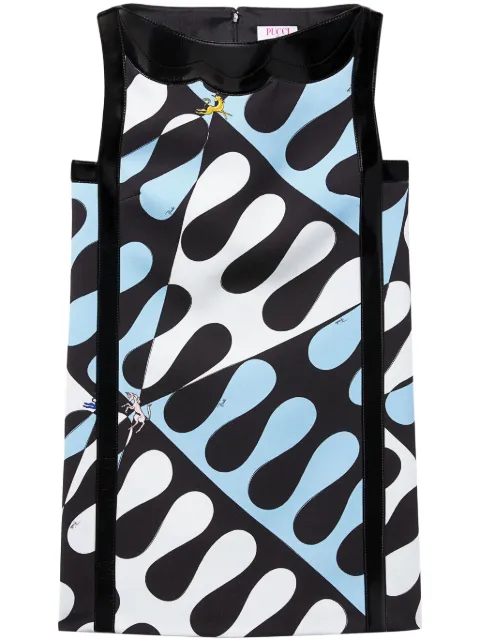 PUCCI vestido corto con estampado Leocorno