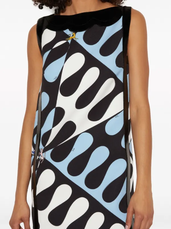 PUCCI Leocorno-print Minidress | Blue | FARFETCH TW 