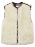 PUCCI Iride-print faux-shearling gilet - White