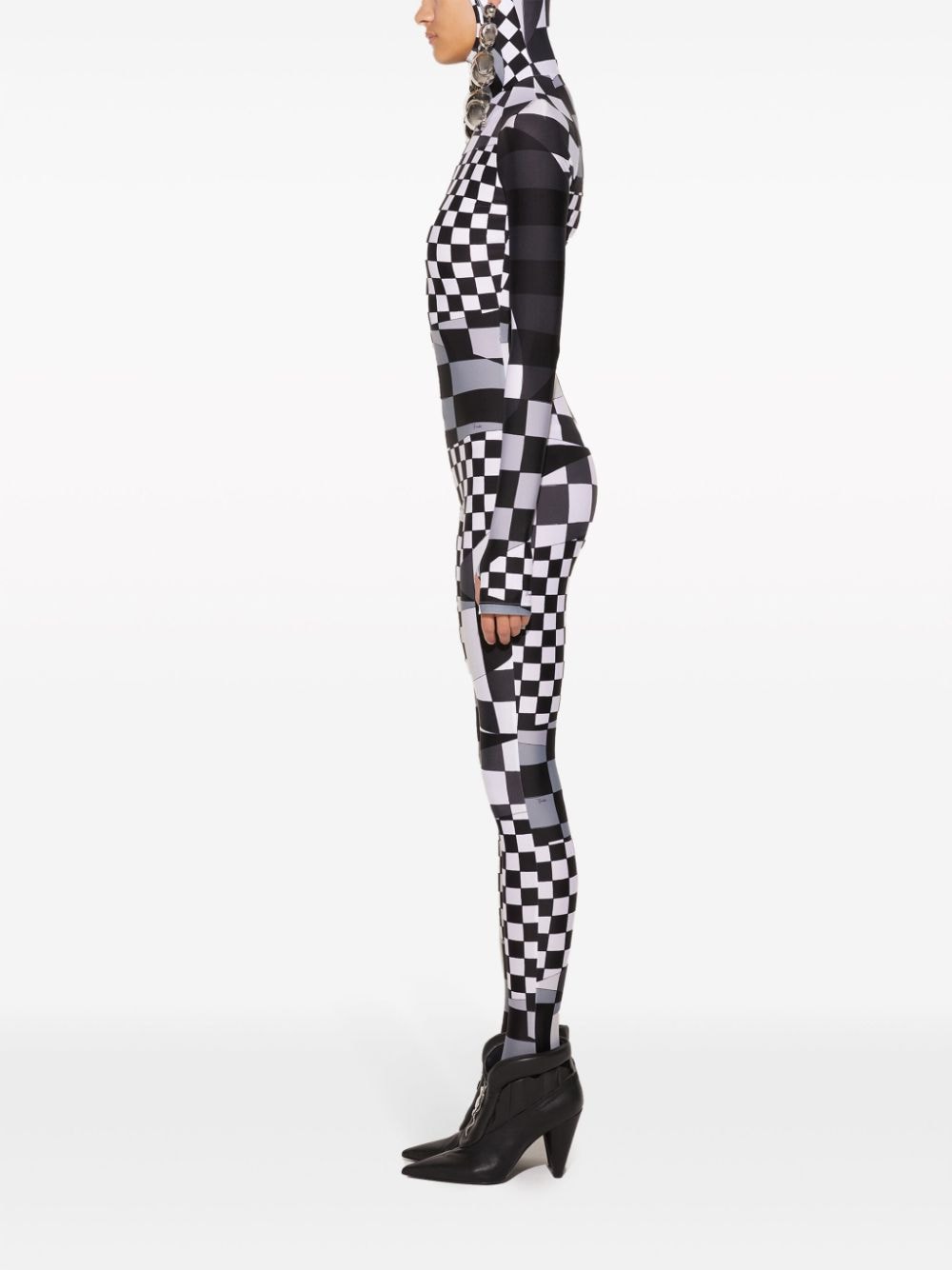 Shop Pucci Giardino-print Hooded Jumpsuit In Black