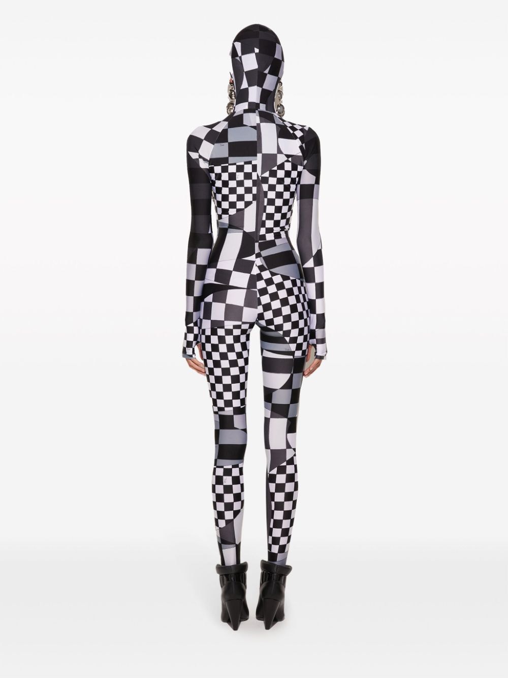 Shop Pucci Giardino-print Hooded Jumpsuit In Black