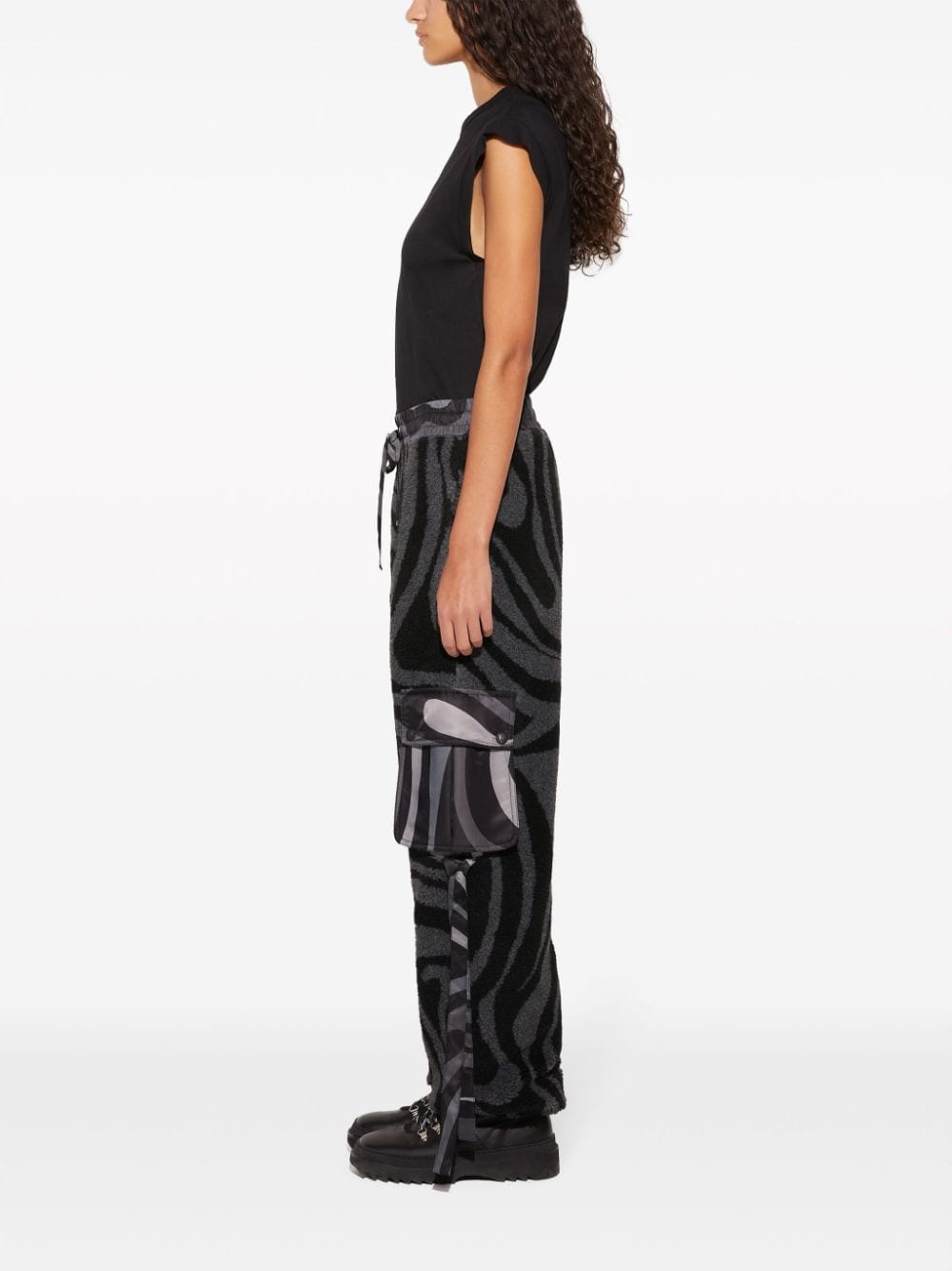 Shop Pucci Marmo-print Track Pants In Black