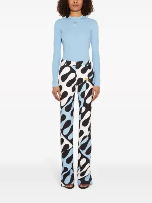 【Emilio Pucci】 シルク クロップド ワイドレッグパンツ Emilio Pucci シルク クロップド ワイドレッグパンツ 関税送料込