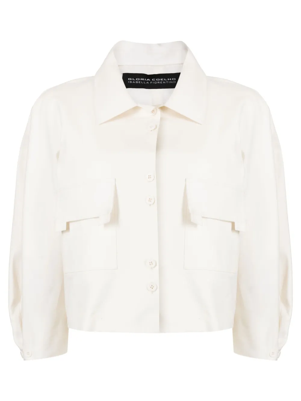 Gloria Coelho Giacca-camicia crop X Isabella Fiorentino - Bianco