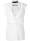 Gloria Coelho x Isabella Fiorentino layered waistcoat - White